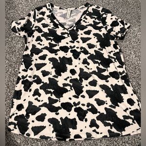 Boutique, Vanilla Bay brand cow printed shirt. Thicker, sweater material shirt